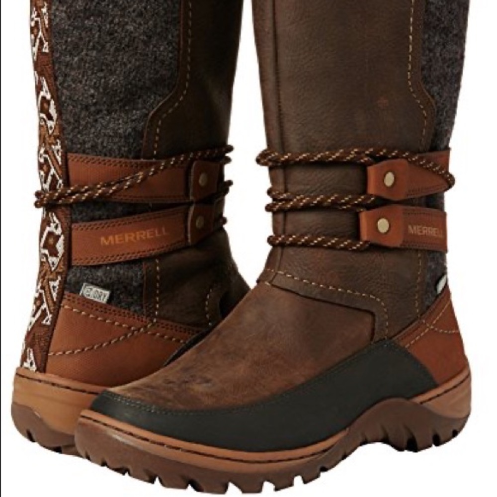 MERRELL Women's Sylva Tall Waterproof Boot, Potting Size 71/2